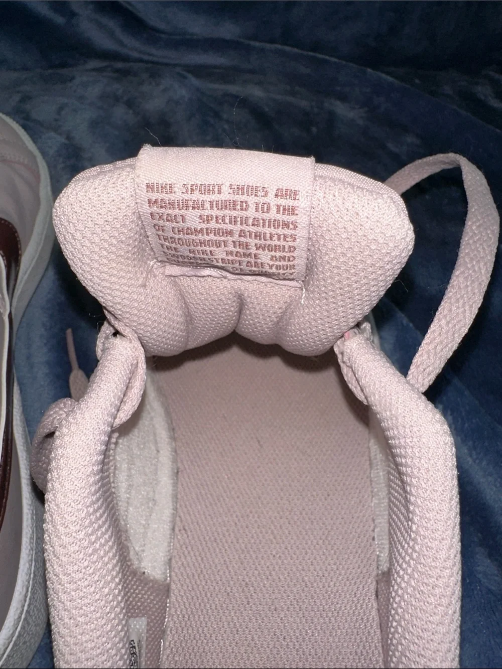 Nike Women’s Blush Pink Low-Top Sneakers with Metallic Rose Swoosh